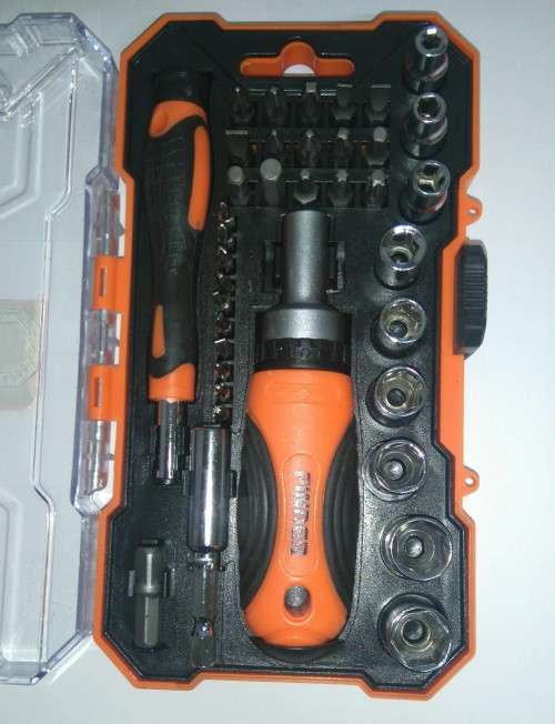 Screwdrivers 38pc Ratchet Screwdriver and Bit Set was sold for R160